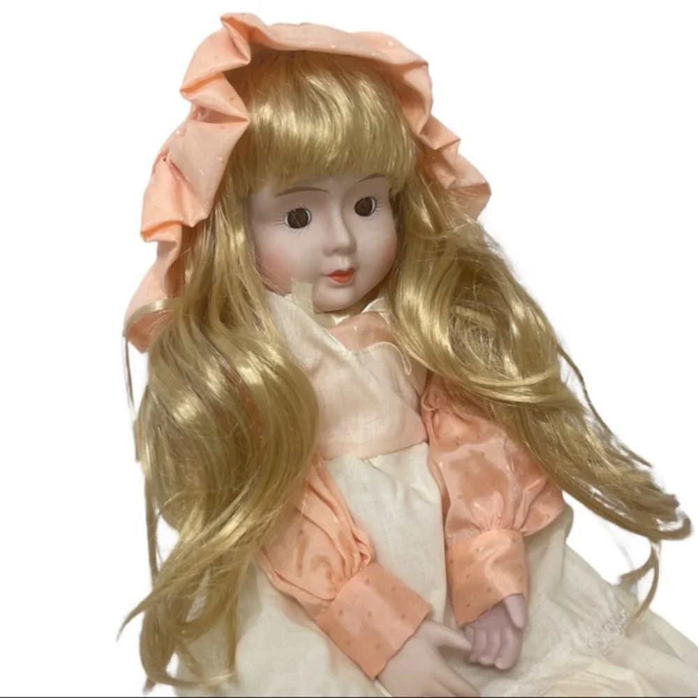 Vintage Doll Porcelain Sally Victorian Country Cottage Farmhouse Vintage Toys